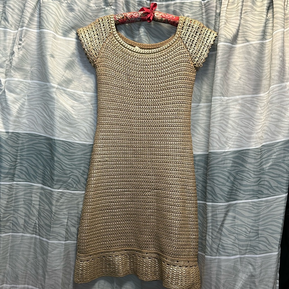 Prada Vintage Gold Metallic dress
